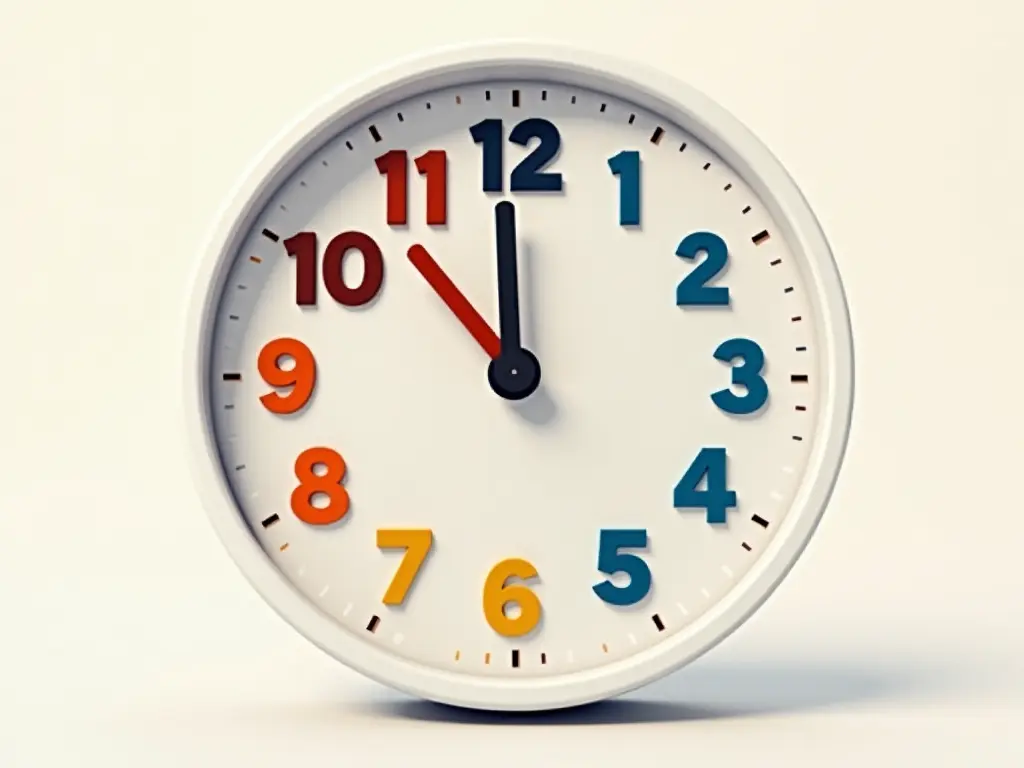 Clock with flexible numbers symbolizing freedom from rigid schedules